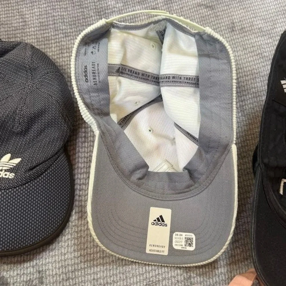 Adidas Baseball Cap Bundle Lot of 6 Mesh Corduroy Trefoil Performance Hats Mixed